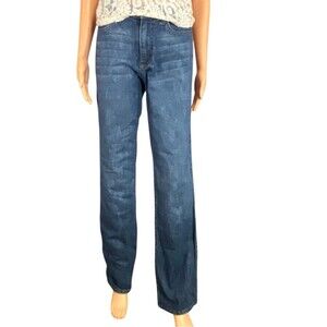 New York & Co West Side Bootcut Jeans Medium Blue Denim SZ 4 Tall High Rise